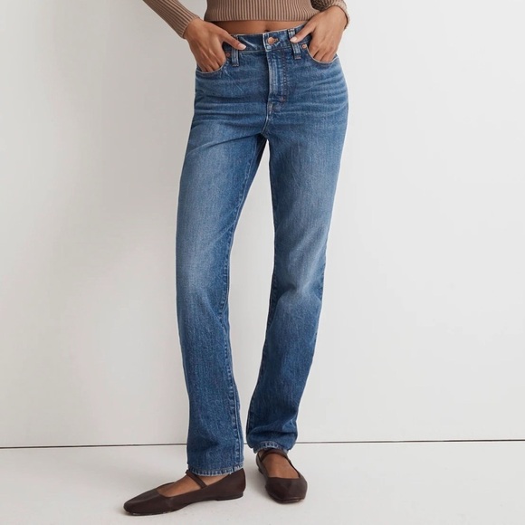Madewell The Perfect Vintage Jean - Straight Leg - Medium Blue Wash - Size 26 - Picture 4 of 14